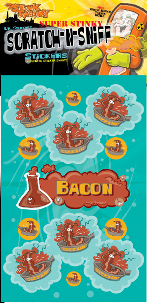 Bacon Scratch-N-Sniff Sticker