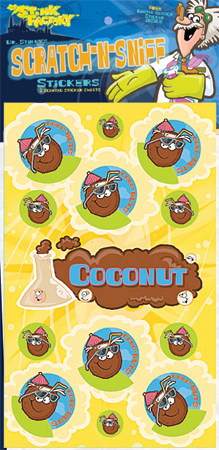 Coconut Scratch-N-Sniff Stickers