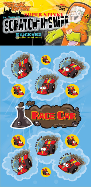 Race Car Scratch-N-Sniff Stickers