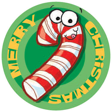 Candy Cane Scratch-N-Sniff Sticker