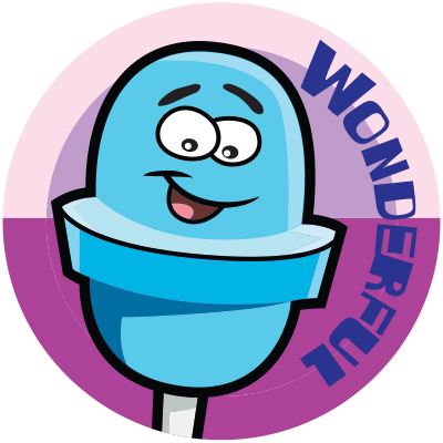 Blue RazzBerry Blow Pop Scratch-N-Sniff Sticker