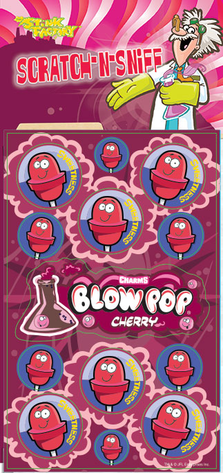 Cherry Blow Pop Scratch-N-Sniff Sticker