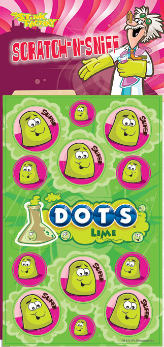 Lime Dots Scratch-N-Sniff Sticker
