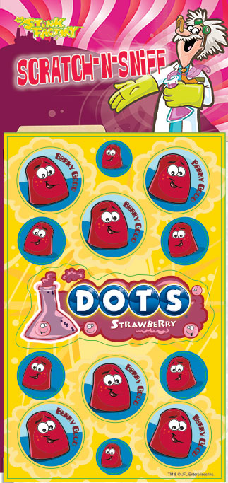 Strawberry Dots Scratch-N-Sniff Sticker