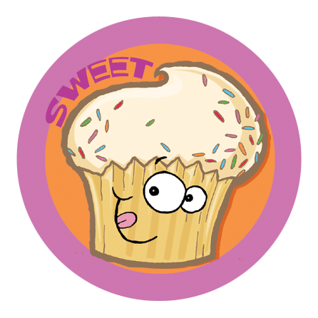 Cupcake Scratch-N-Sniff Sticker