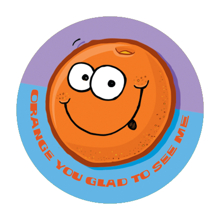 Orange Scratch-N-Sniff Sticker