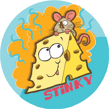 Smelly Cheese Scratch-N-Sniff Sticker