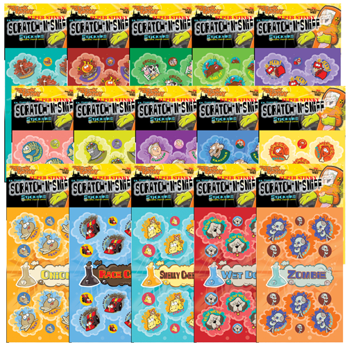 Stink File 3 Scratch-N-Sniff Sticker Complete Bundle