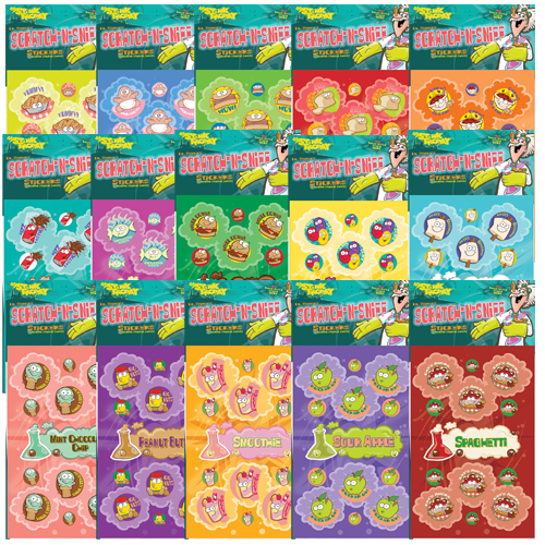 Stink File 4 Scratch-N-Sniff Sticker Complete Bundle