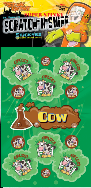 Cow Scratch-N-Sniff Sticker