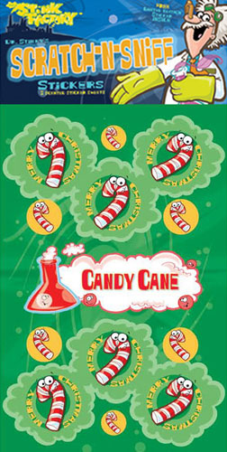Candy Cane Scratch-N-Sniff Sticker