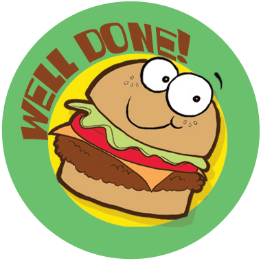 Hamburger Scratch-N-Sniff Sticker