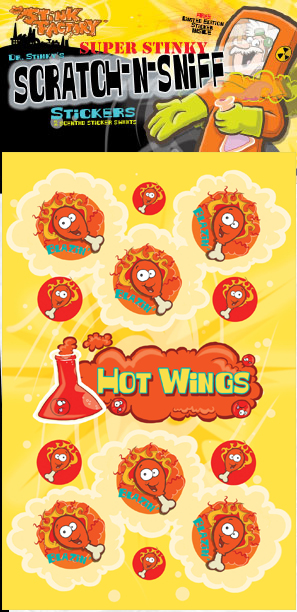 Hot Wing Scratch-N-Sniff Stickers