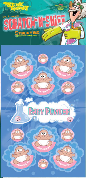 Baby Powder Scratch-N-Sniff Sticker