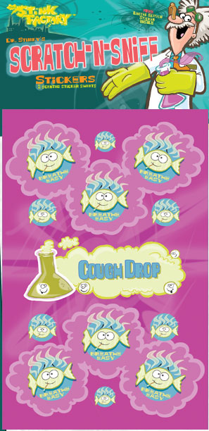 Cough Drop Scratch-N-Sniff Sticker