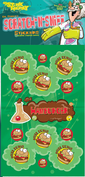 Hamburger Scratch-N-Sniff Sticker