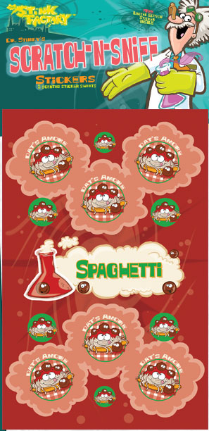 Spaghetti Scratch-N-Sniff Sticker